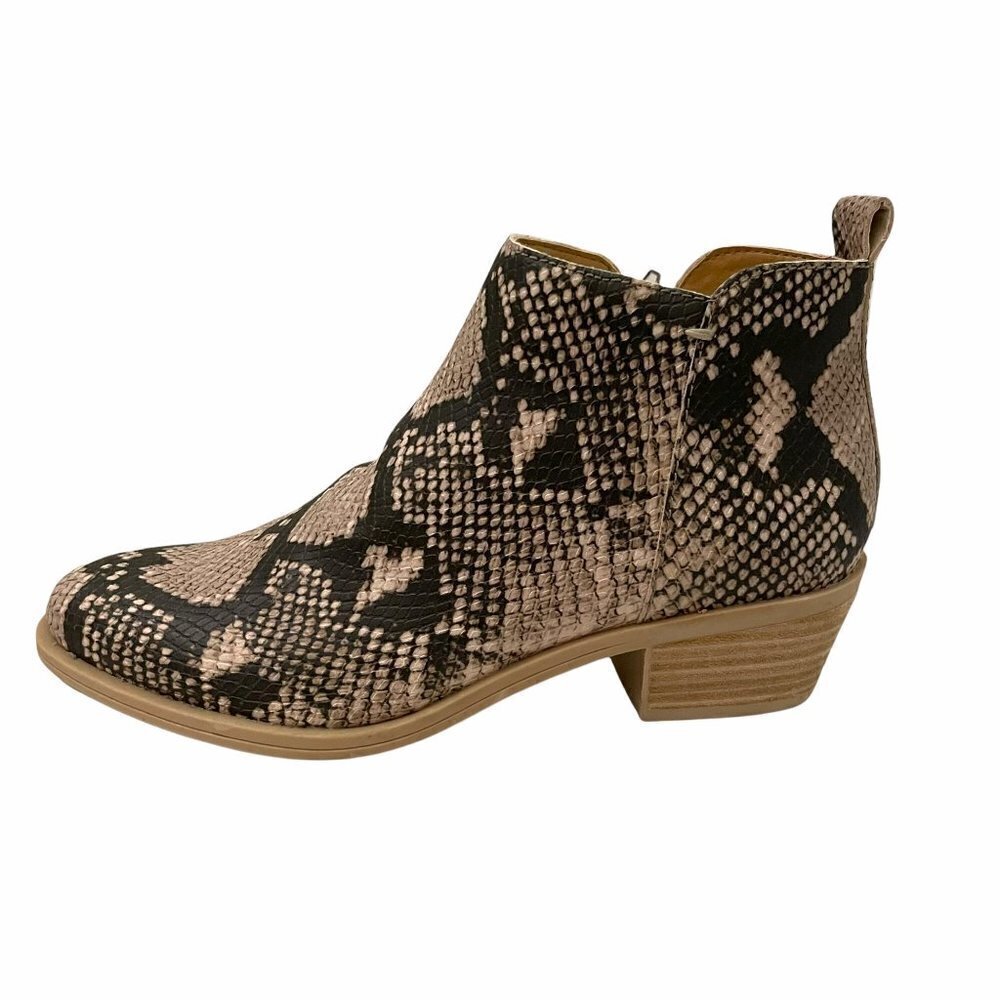 Dolce Vita Women's EUC Westa Snake Embossed Leather Stella Ankle Booties Size 7 - Picture 2 of 11
